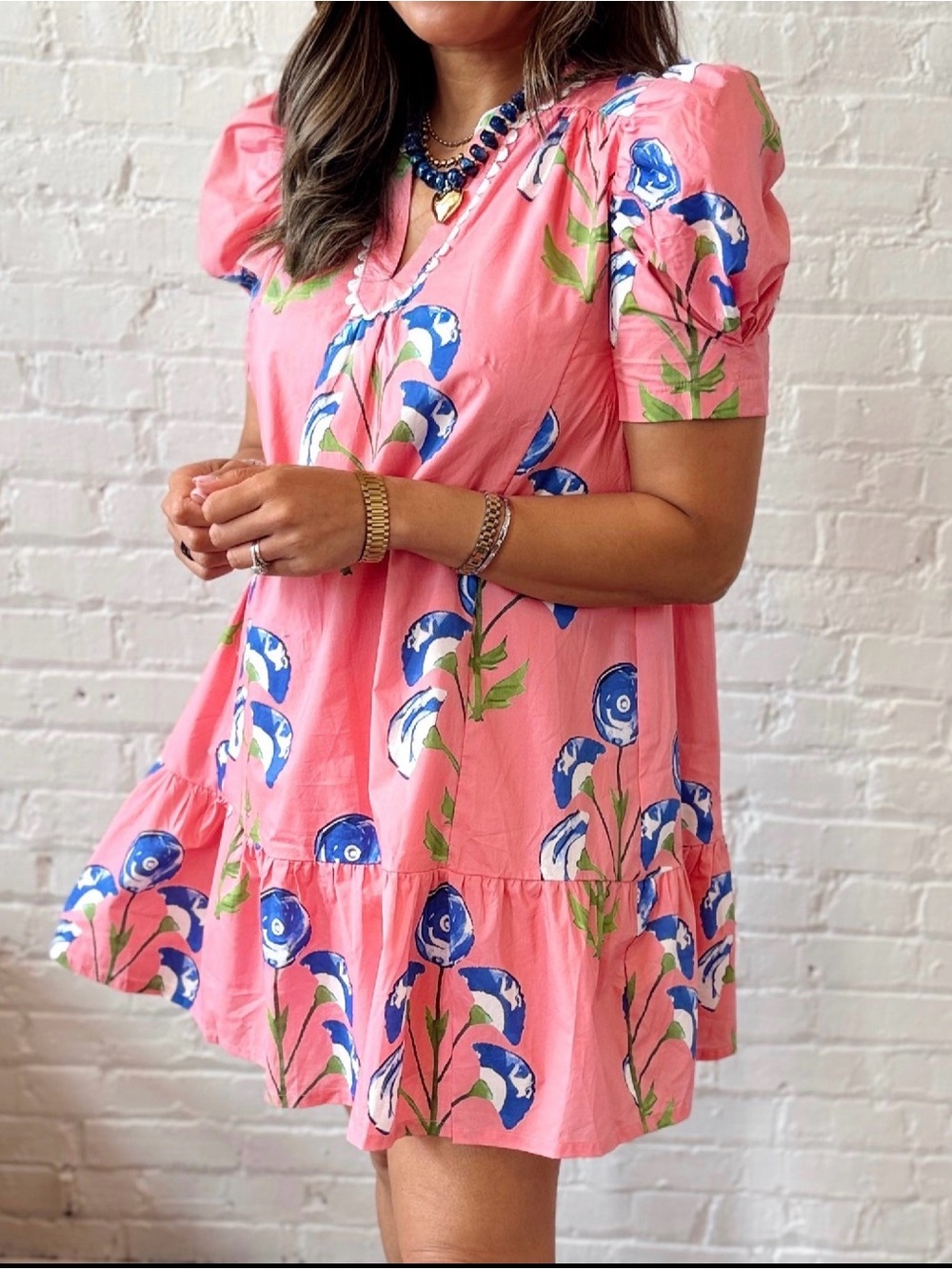 NWT Umgee pink floral dress MEDIUM